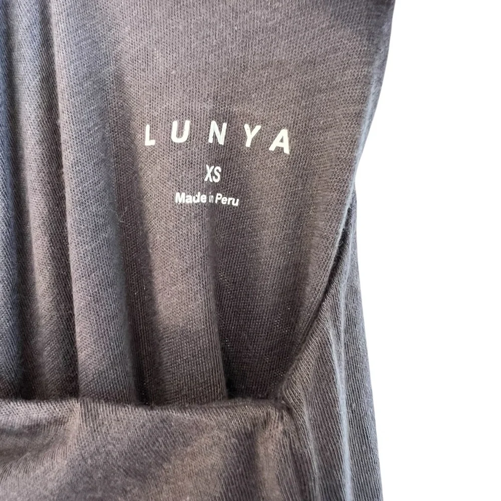 Lunya Organic Pima Jumpsuit Dark Grey XS NWOT Coastal Minimalist Lounge Casual - Picture 3 of 5